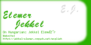 elemer jekkel business card